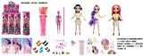 OBL10405562 - 水溶变色泡水系列  K-POP 猎魔女团彩虹版真眼珠大头12寸实身带鲁米佐依米拉儿唱歌芭比带金貂卡片一张带发夹带手提包3款6PC混装
