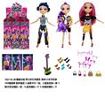 OBL10405679 - K-POP 猎魔女团彩虹版大头12寸11关节实身带七彩灯光主题曲Rumi鲁米打歌芭比带金貂卡片一张带摇滚吉他带发夹带手提包3款9PC混装
