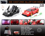 OBL10406294 - 英文1:32压铸锌合金灯光音效兰博基尼康塔什车模 8只/展示盒