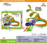 OBL10407269 - 双色软轨高速回力反重力双车道轨道赛车