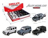 OBL10408601 - 惯性1:32合金车奔驰大G,3粒纽扣电池(LR44)包电电灯光声音