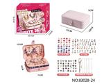OBL10410282 - D款三层长方盒 紫色+樱粉色133PCS女孩精美饰品套装