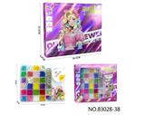 OBL10410311 - D款29格 琉璃珠+卡通发夹 女孩过家家饰品玩具