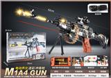 OBL10411064 - 电动声光迷彩冲锋枪M1A4电动枪电动枪声光强电动玩具枪