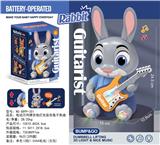 OBL10411110 - 电动万向弹吉他灯光音乐兔子朱迪（3粒1.5VAA电池，无包）