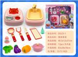 OBL10411245 - 高档仿真灯光音乐.喷雾按压水循环洗菜盆厨具炉台 过家家餐具套装仿真厨具迷你厨房玩具