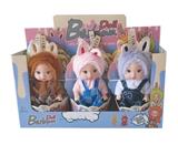 OBL10411540 - 展示盒6只3.5寸实身钥匙扣挂件公仔娃娃（睁眼款）（整盒价格）