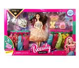 OBL10411543 - 11寸空腿9关节重身芭比娃娃 时尚芭比套装11寸芭比公主娃娃换装芭比饰品关节芭比过家家