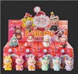 OBL10412354 - 12入树脂植绒/圣诞拉布布/混色混款