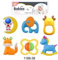 OBL10416329 - 可水煮婴儿摇铃套装 鲜色 6PCS