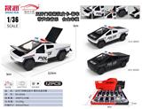 OBL10417809 - 1：36 特斯拉皮卡-警车
五开门合金车模
（带电）
12PCS/24盒
