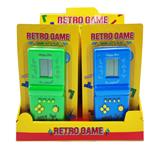 OBL10418445 - 1.8英寸游戏机砖块游戏2*AA不包-12PCS/展示盒 2色混装