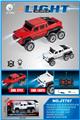 OBL10418726 - 六轮灯光遥控车 红色/白色2色混装 1:14（包）车身3.7V充电锂电池、USB线、遥控器（2AA不包）4通