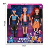 OBL10418899 - K-POP 猎魔女团真人版11.5寸12关节实身Rumi鲁米打歌芭比3人混装