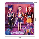 OBL10418906 - K-POP 猎魔女团真人版11.5寸12关节实身带七彩灯光主题曲Rumi鲁米打歌芭比带武器3人混装