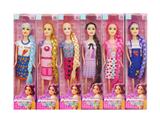 OBL10419034 - 11寸活手时尚长辫芭比 6色混装