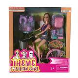 OBL10419126 - 高档11.5寸11关节实身主题单车时装芭比带配件