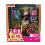 OBL10419127 - 高档11.5寸11关节实身主题单车时装芭比带配件