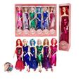 OBL10419192 - 高档11.5寸9关节实身闪光芭比6款12PC混装  其中6只衣服会变色