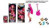 OBL10419232 - 2026年度最佳K-POP猎魔女团动画版11.5寸12关节实身带七彩灯光主题曲鲁米佐伊米cospiay朋克芭比带吉他，金貂卡片一张