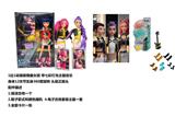 OBL10419238 - 2026年度最佳K-POP猎魔女团动画版11.5寸12关节实身带七彩灯光主题曲鲁米佐伊米cospiay朋克芭比带吉他主题套装，金貂卡片一张