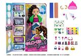 OBL10420295 - GLO-UP  GIRLS 10寸12关节实身惊喜时尚娃娃带一条染色膏和5样惊喜配件功能描述[头发可以染色。面部。手指都可以用彩色贴纸贴上不同图案】