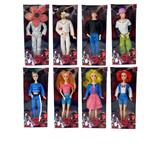 OBL10420328 - 高端11.5寸11关节实身怪奇物语第5季Stranger  Thing真人版芭比带金貂卡片一张带怪奇物语主题套件8款混装