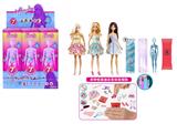 OBL10420357 - 11.5寸实身变色芭比。带不同的惊喜配件，娃娃360度旋转，3款随机混装6PCS