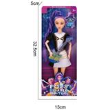 OBL10420536 - K-POP 猎魔女团动画版11.5寸12关节实身Rumi鲁米打歌芭比带武器