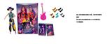 OBL10420565 - K-POP 猎魔女团真人版11.5寸12关节实身带七彩灯光主题曲Rumi鲁米打歌芭比双人混装带吉他，金貂卡片一张