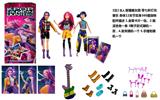 OBL10420588 - K-POP 猎魔女团真人版11.5寸9关节实身带七彩灯光主题曲Rumi鲁米打歌芭比带金貂卡片一张带摇滚吉他带发夹带手提包