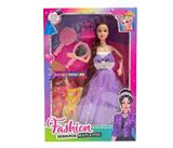 OBL10422132 - 11.5寸长发实身关节芭比配套装 配衣 项链