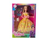 OBL10422134 - 11.5寸实身关节芭比配小狗 狗套装