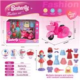 OBL10422814 - 过家家芭比公仔换装娃娃套装（三轮摩托车）