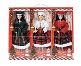 OBL10427218 - 11寸关节实身芭比圣诞系列6PCS展示盒