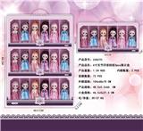 OBL10427225 - 6寸实身关节洋装娃娃3pcs展示盒