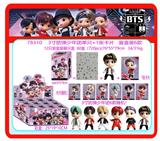 OBL10429355 - 3寸防弹少年团单只+1张卡片 盲盒装6款 12只盲盒装展示盒 卡片和6款公仔随机