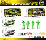 OBL10430661 - 灯光声音惯性赛车+比赛人+轮胎