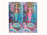 OBL10431341 - 新款14寸实身活手时尚美人鱼音乐芭比带权杖配件 2款混装