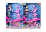 OBL10431346 - 新款14寸实身9关节时尚礼服美人鱼芭比带海马吸塑配件 2款混装