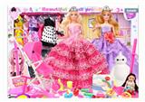 OBL10431412 - 高挡礼盒两只12关节实身芭比带两只凯莉芭比加12件高档衣服