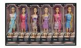 OBL10432129 - 11寸实身活手时尚芭比6款混装