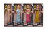 OBL10432141 - 11寸实身9关节时尚礼服芭比+手杖 4色混装
