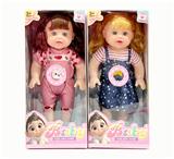 OBL10432165 - 新款14寸直脚肥童娃娃3D眼带IC 包电2个LR44纽扣电池服装多色2款混装