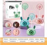 OBL10432356 - 桌面迷你风扇小白兔铅笔削/笔筒 2档