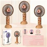 OBL10432400 - 卡皮巴拉手持+底坐大号充电风扇（USB) 
（DIY贴纸）
(三档）