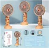 OBL10432402 - 卡皮巴拉手持+底坐中号充电风扇（USB)
（DIY贴纸）
(三档）