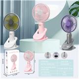 OBL10432407 - 简约手持+大夹子充电风扇（USB)
(三档）