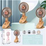 OBL10432408 - 卡皮巴拉手持+大夹子充电风扇（USB)
（DIY贴纸） (三档）