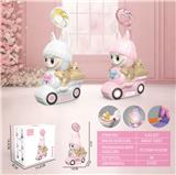 OBL10432420 - 拉布布薄暮公仔摩托车风扇（USB)
(一档风扇 一档台灯）